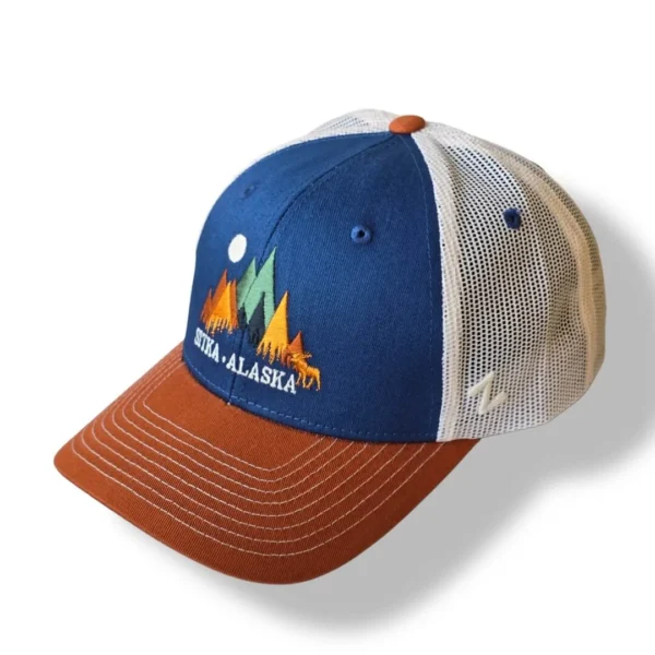Blue Orange Trucker Cap