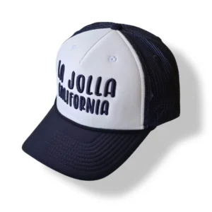 White Blue Trucker Cap